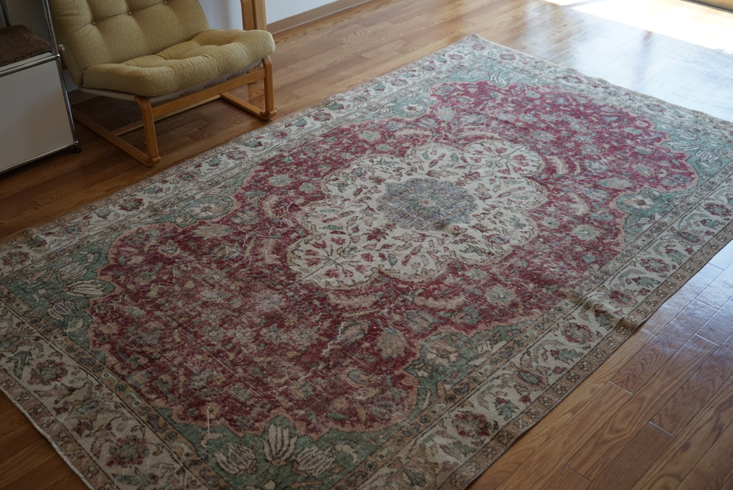 Türkiye Old Isparta Medallion Red , Green 1960年代 283 × 172 cm No.TR25383