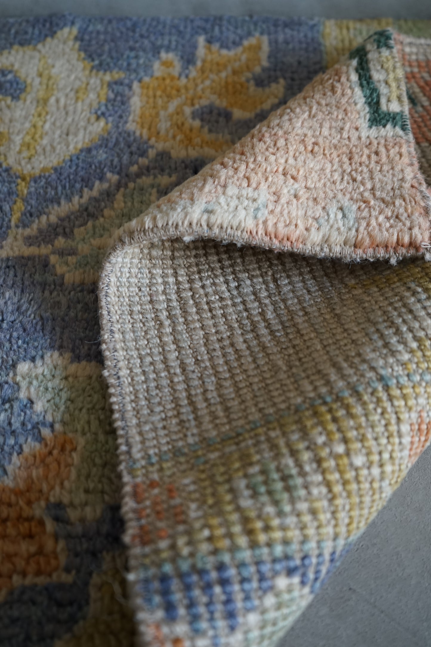 TURKEY VINTAGE SMALL RUG BEIGE FLOWER 85 × 66 cm No.TR25188