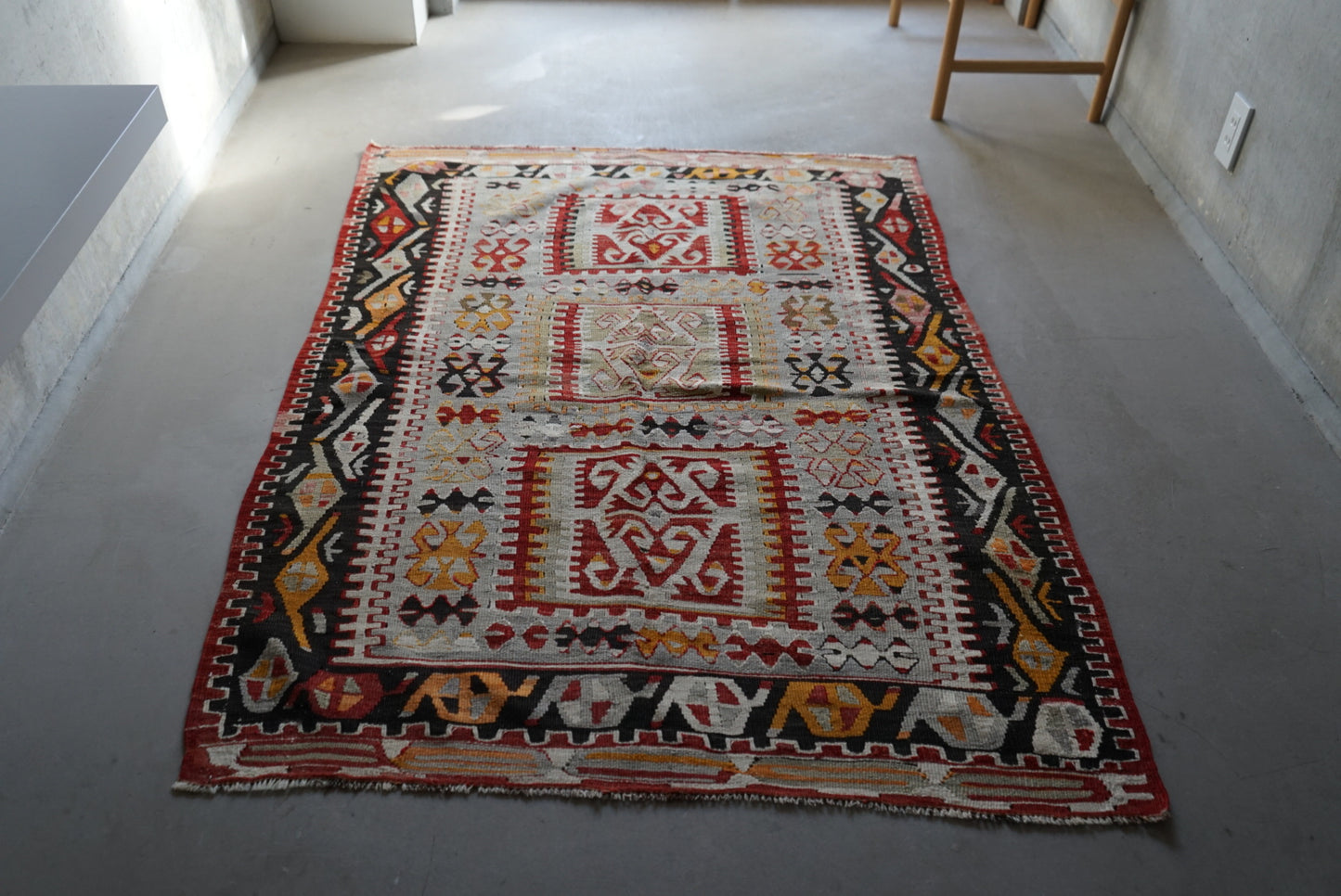 TURKEY KAYSERI OLD KILIM 1950-1960年代 159 × 116 cm