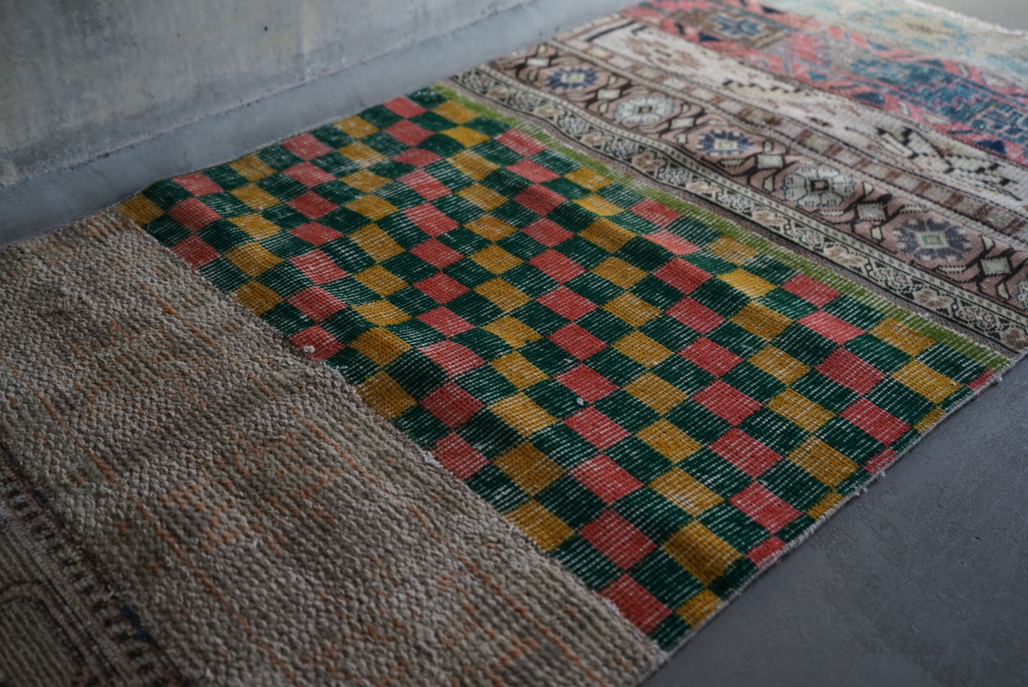 Türkiye Old Isparta Patchwork Runner Size 1970年代 176 × 69 cm No.TR25236