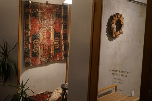 Türkiye Old Oushak Red Small Size 1970年代 103.5 × 102.5 cm No.TR25222