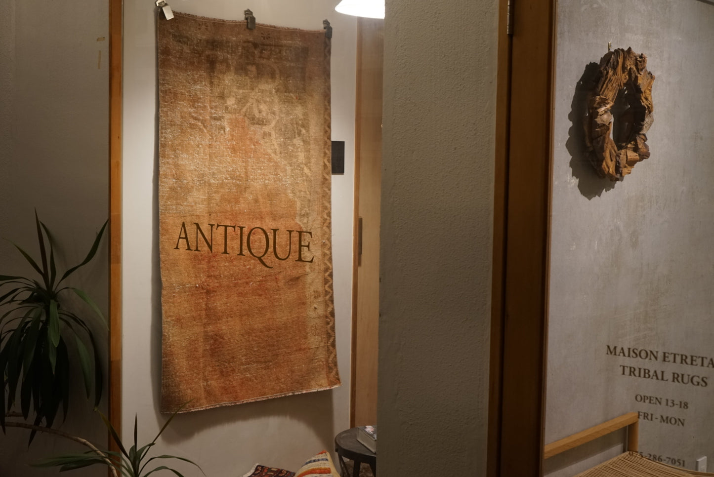 Türkiye Old Oushak Orange Prayer Small size 1970年代 129 × 81 cm No.TR25237