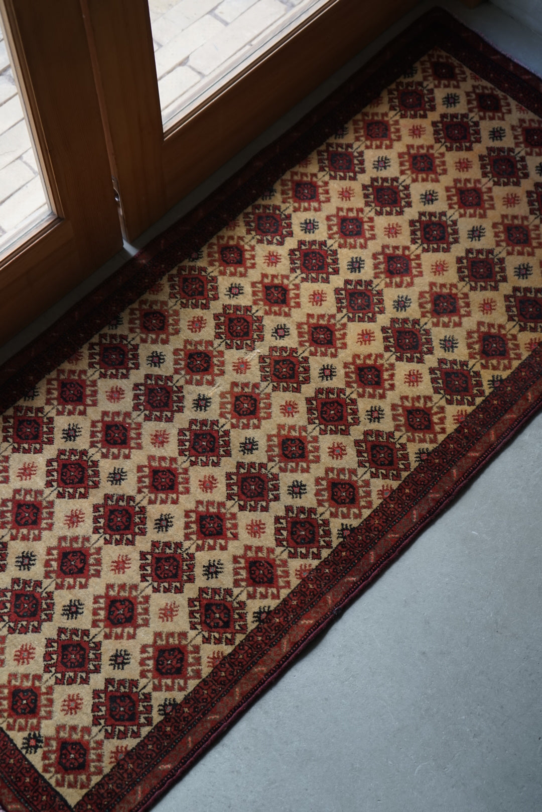 Türkiye Old Oushak Beige Runner size 1970年代 133 × 58.5cm No.TR25242