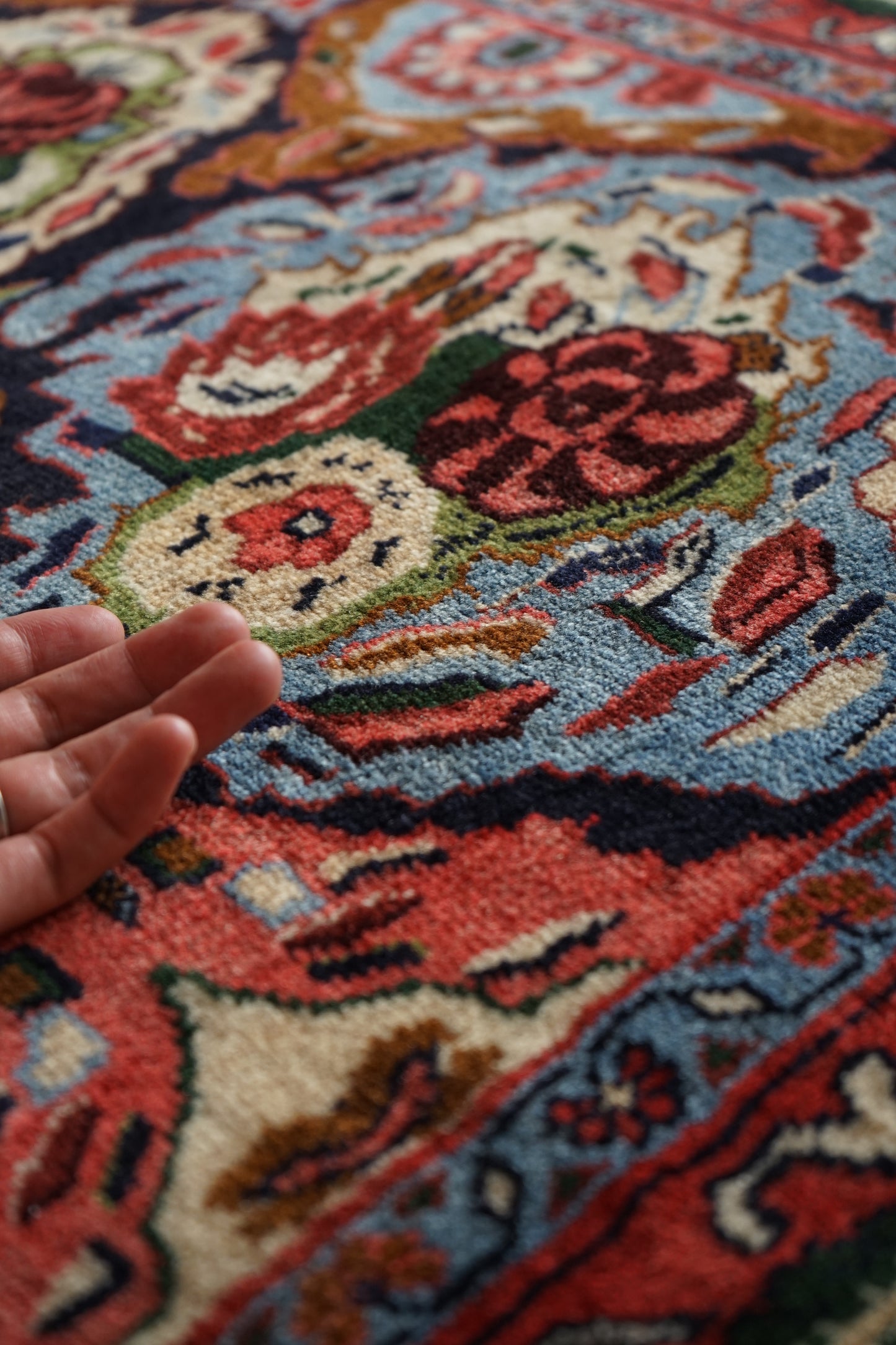 IRAN ANTIQUE BIJAR SANANDAJI MILZA ALI 1920年代 150 × 127 cm