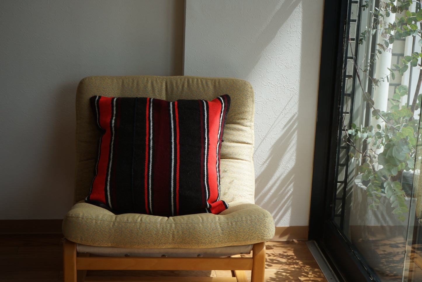 Türkiye Old Kilim Cushion Cover Black , Red 52 × 51 cm No.TR25433