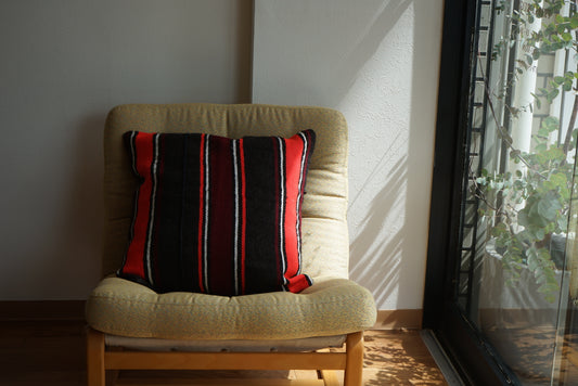 Türkiye Old Kilim Cushion Cover Black , Red 52 × 51 cm No.TR25433