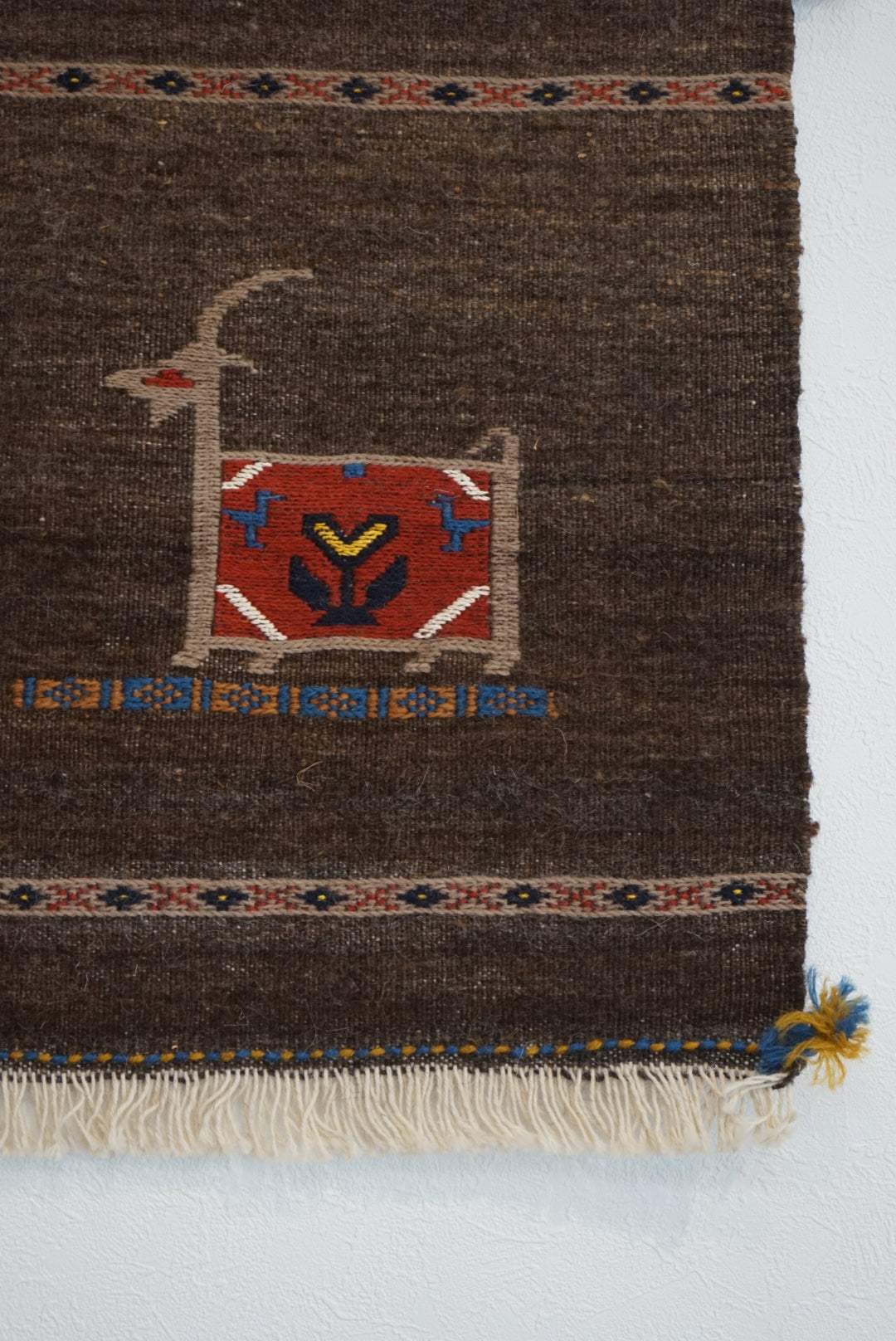 ÉTRETAT ORIGINAL KILIM | Iran Qashqai Kilim Vani 44 × 40 cm【No.42】
