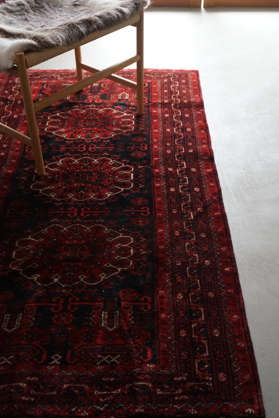 Afghanistan Old Turkmen Rich Black 1960年代 180 × 100 cm No.AF2519