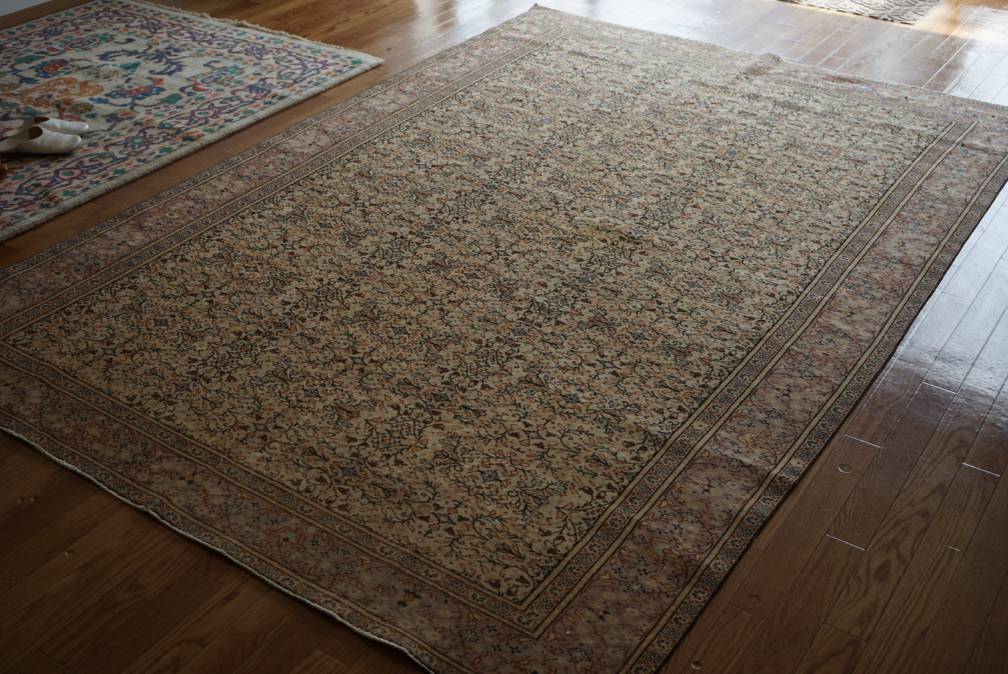 Türkiye Old Kayseri Flower Pale Purple 1970年代 293 × 196 cm No.TR25373