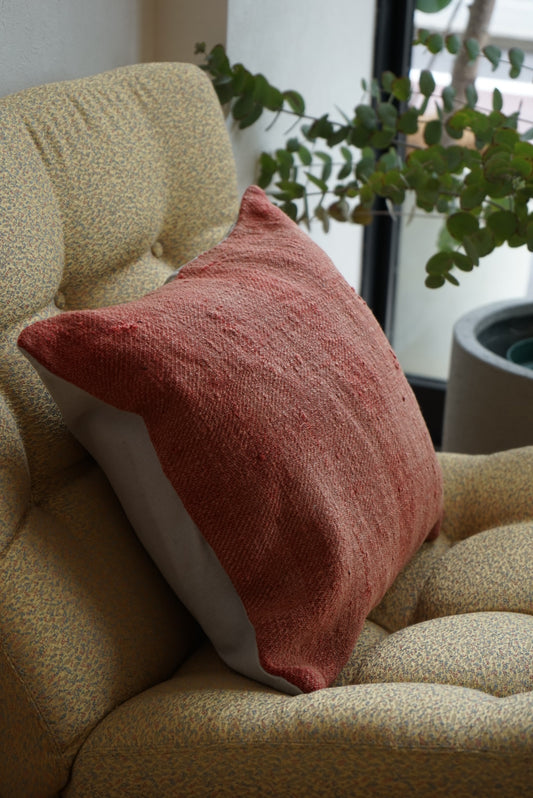 Türkiye Old Kilim Cushion Cover Scarlet Red 40 × 40 cm No.TR25442