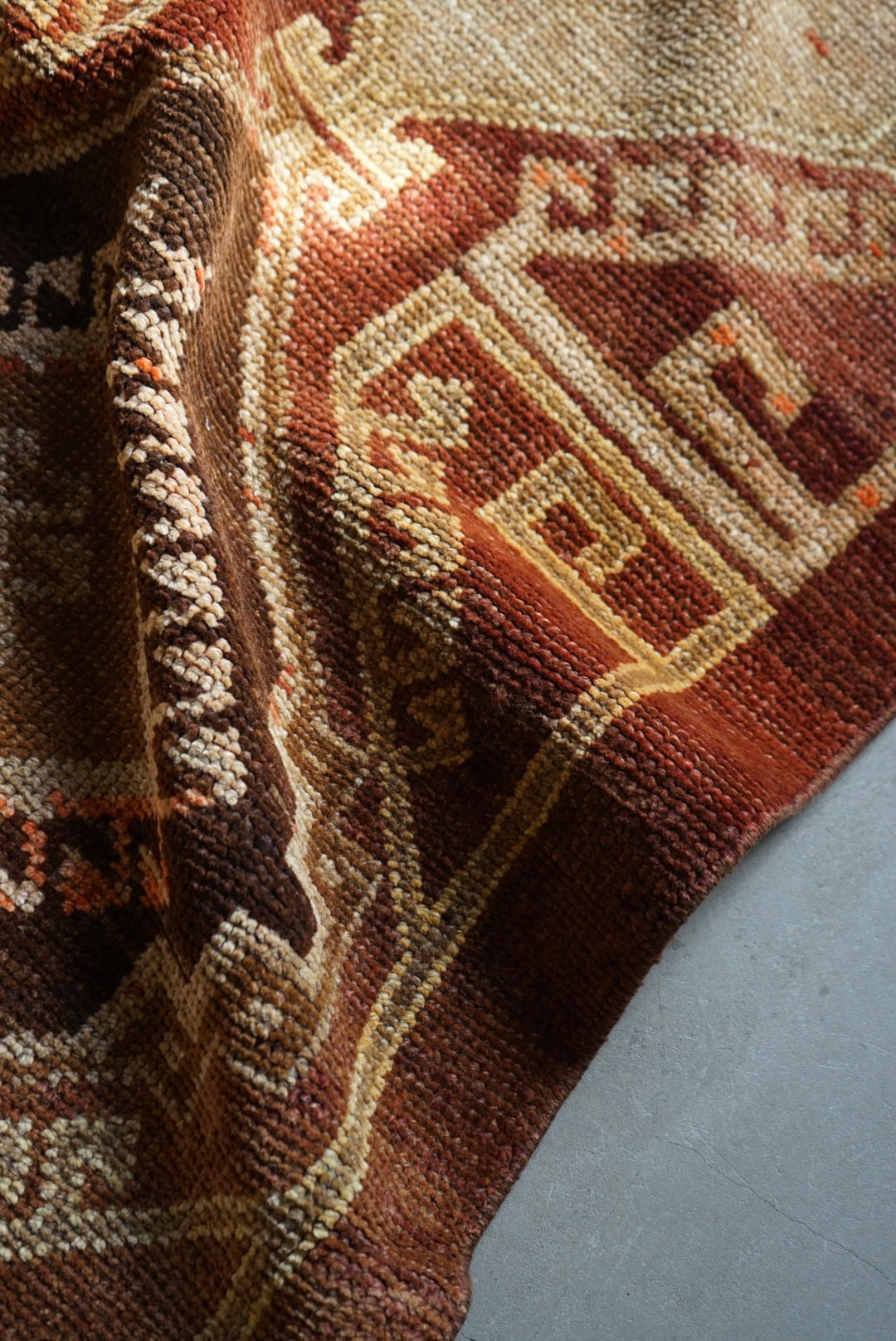 TURKEY VINTAGE ANATORIA BROWN 1980年代 256 × 155 cm No.TR25157