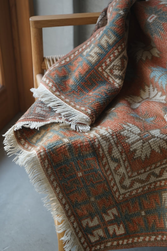 Türkiye Old Oushak Orange 1970-1980年代 133 × 89 cm No.TR25261