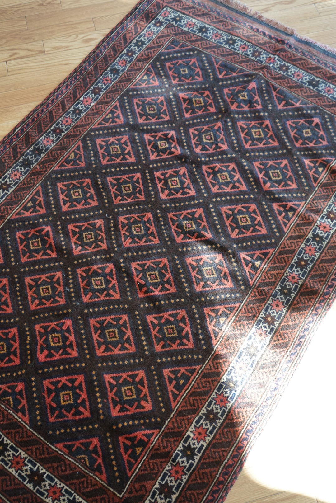 Afghanistan Old Baluch Taimani 1980年代 193 × 123 cm  No.AF2543 / 国内送料無料・羊毛手織り絨毯