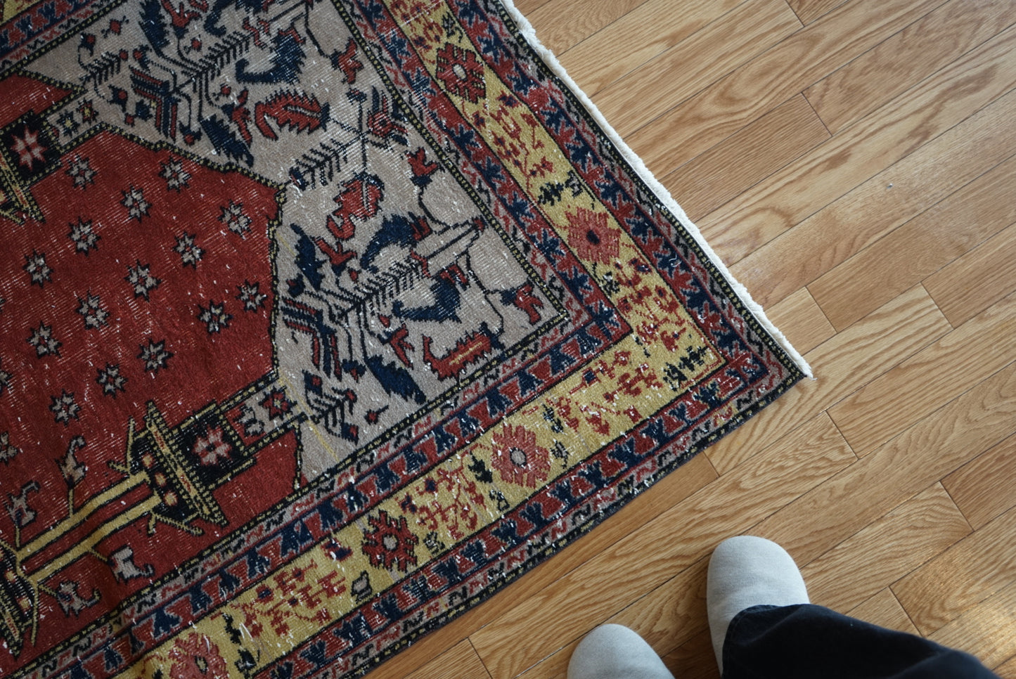 Türkiye Old Isparta Prayer Rug 1950-1960年代 173 × 122 cm No.TR25174