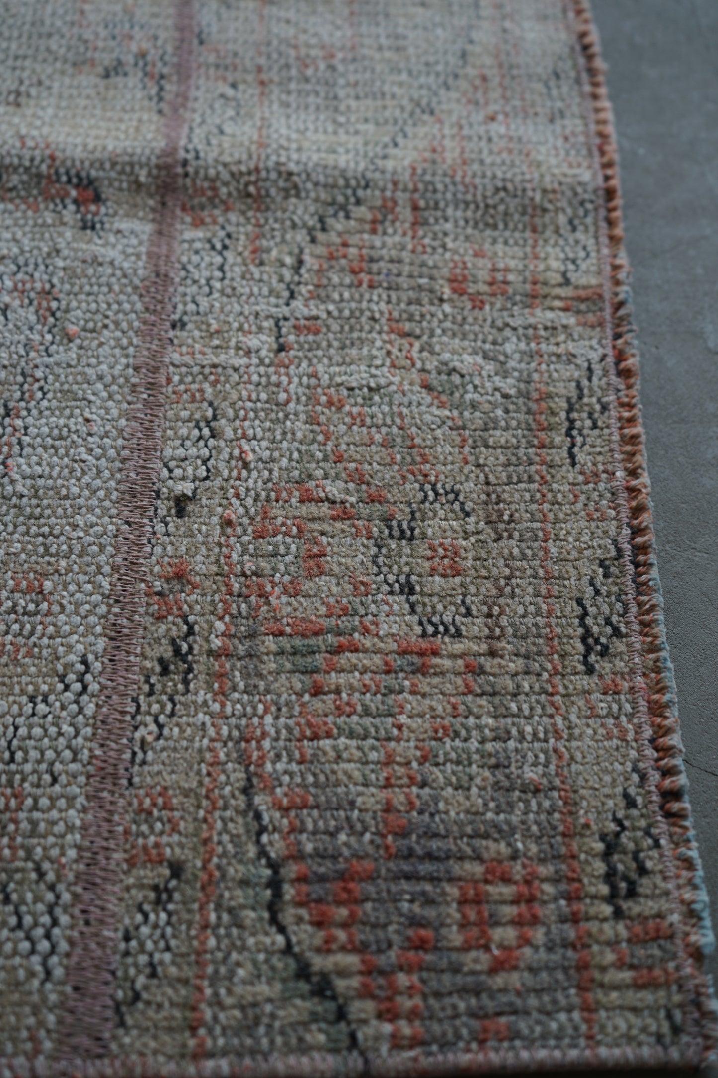 TURKEY VINTAGE SMALL RUG RED FLORAL 97 × 69 cm No.TR25183