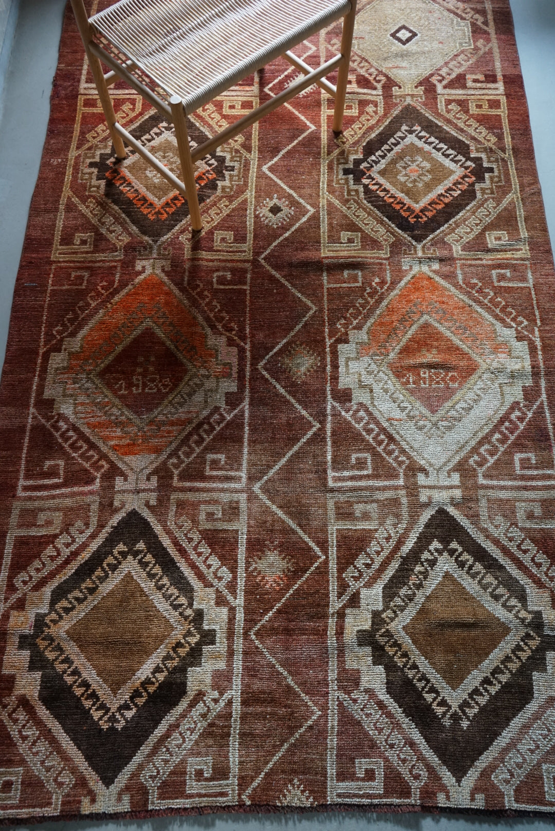 TURKEY VINTAGE ANATORIA BROWN 1980年代 256 × 155 cm No.TR25157