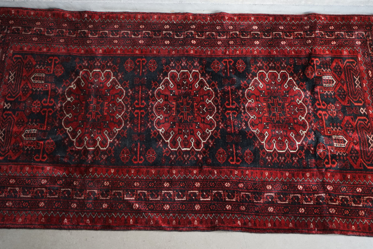 Afghanistan Old Turkmen Rich Black 1960年代 180 × 100 cm No.AF2519
