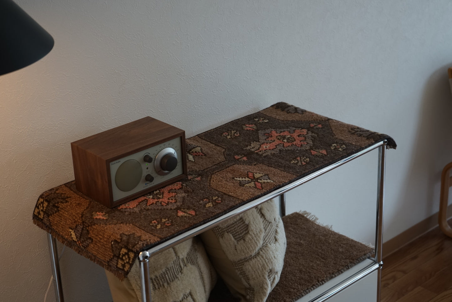 Türkiye Old Oushak Brown , Gray Medallion Runner 1970年代 80.5 × 50 cm No.TR25416