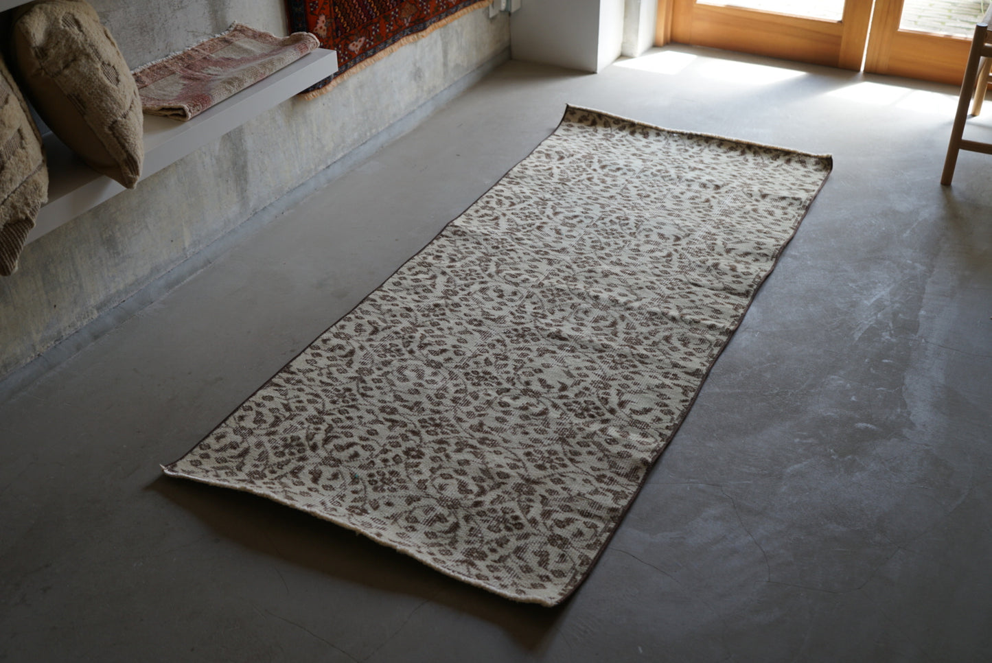 TURKEY OLD ISPARTA BROWN MINT RUNNER 1970年代 195 × 84 cm No.TR25136