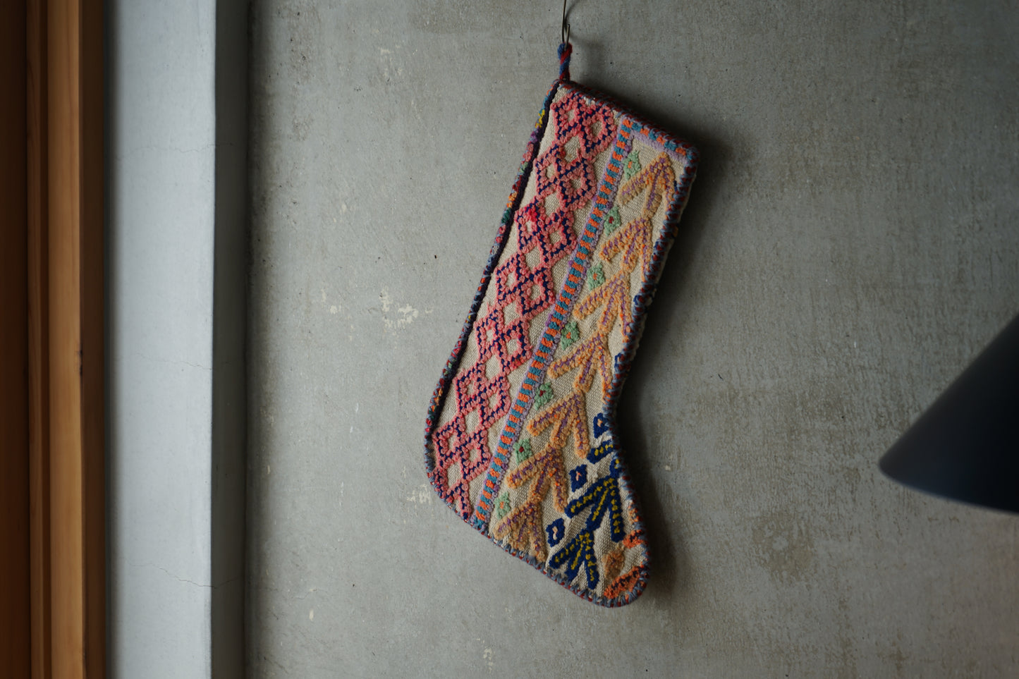 IRAN OLD-ANTIQUE CHRISTMAS SANTA SOCKS 39 × 25 cm NO.41