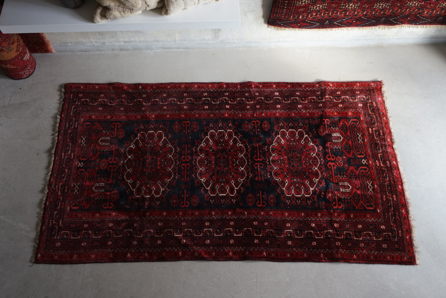 Afghanistan Old Turkmen Rich Black 1960年代 180 × 100 cm No.AF2519
