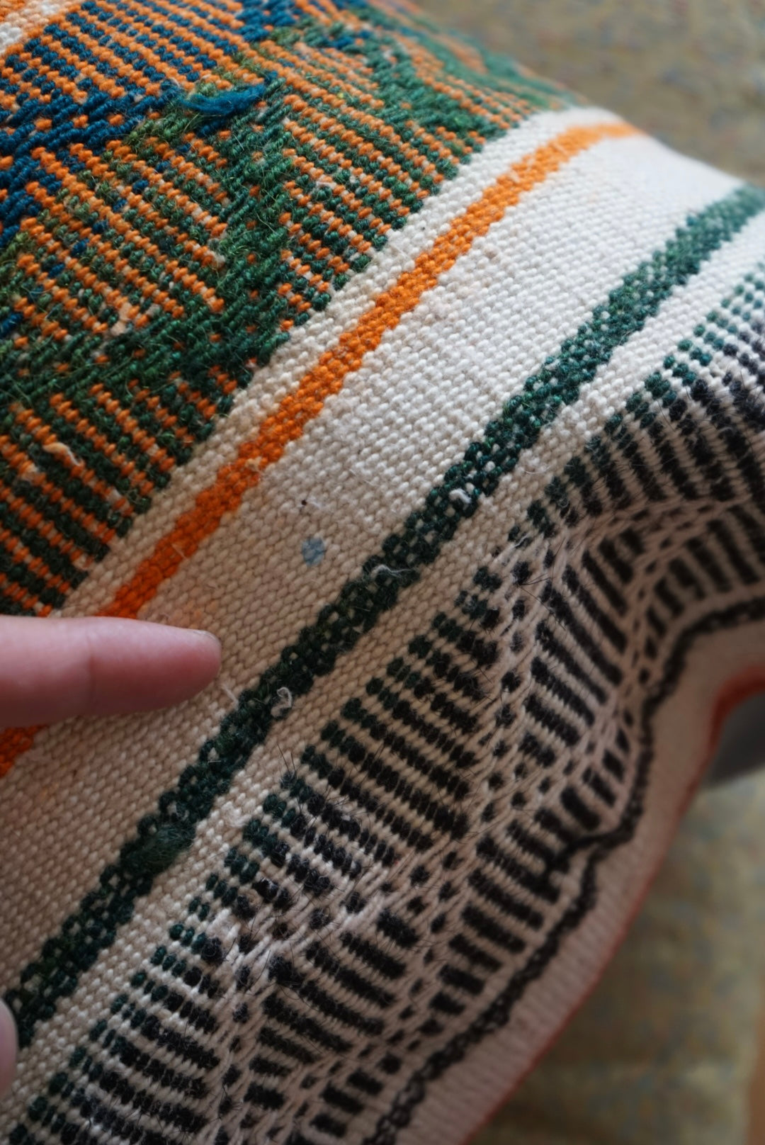 Türkiye Old Kilim Cushion Cover  Tribal Design Mix Color 51 × 51 cm No.TR25428
