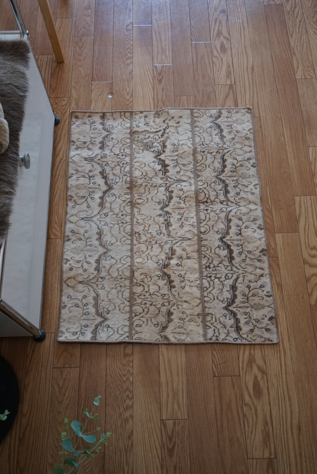 Türkiye Old Oushak Patchwork Beige , Ivory 1970年代 80.5 × 63 cm No.TR25467