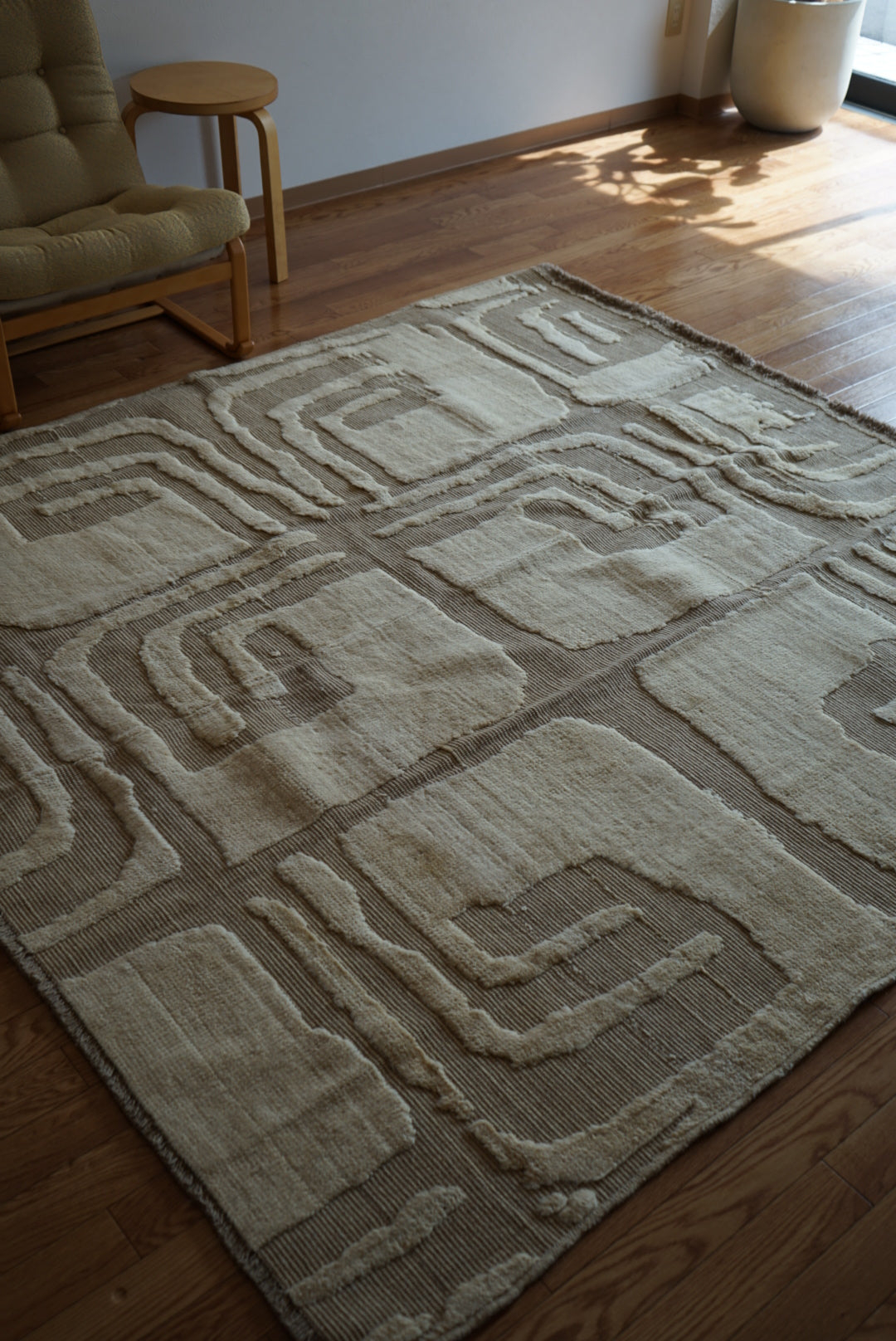 店頭販売 ORIGINAL IRAN QASHQAI KILIM LIVING SIZE " PERSIA " 200 × 200 cm