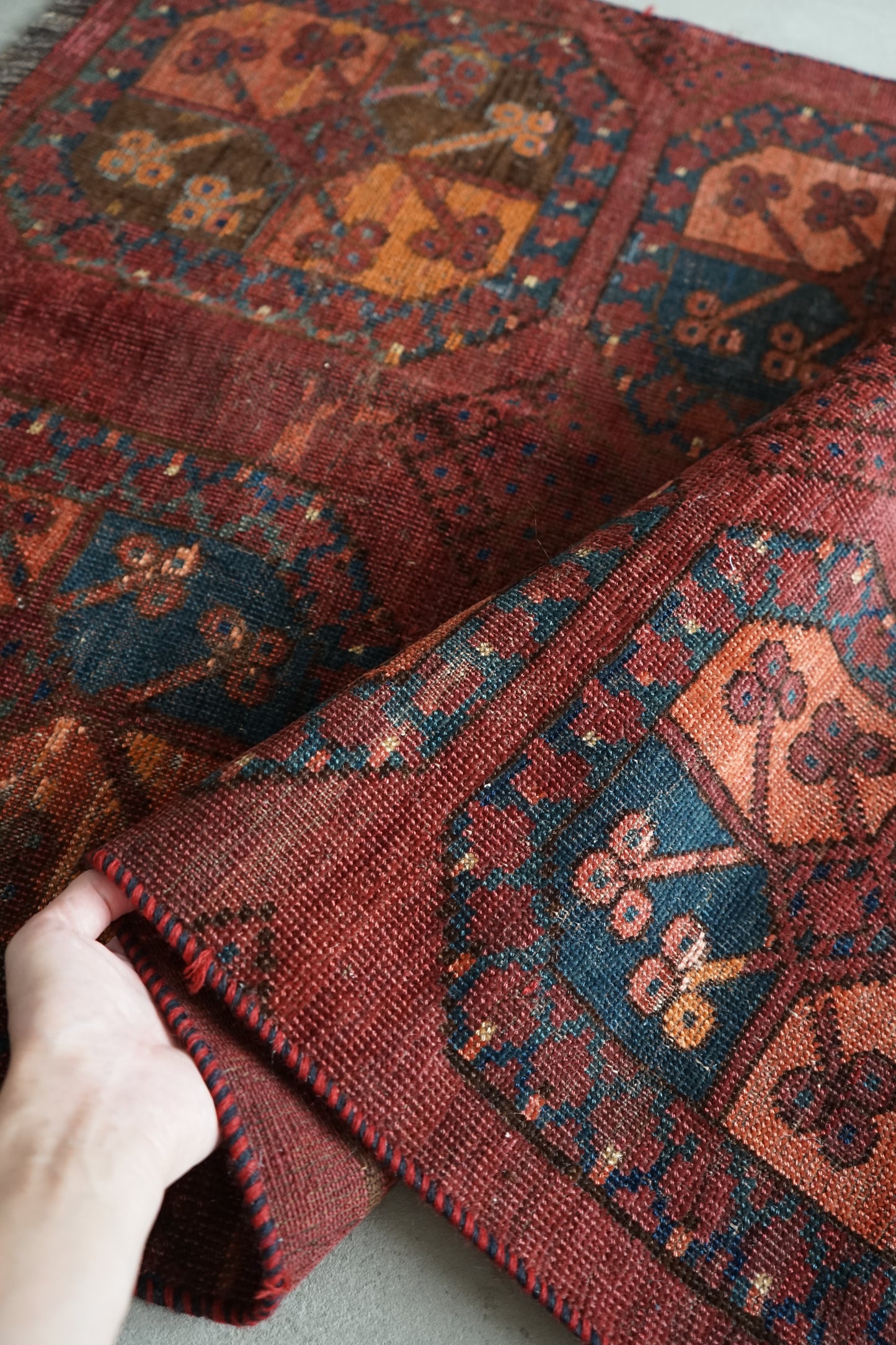 IRAN ANTIQUE TURKMEN ERSARI 1820年代 180 × 87 cm
