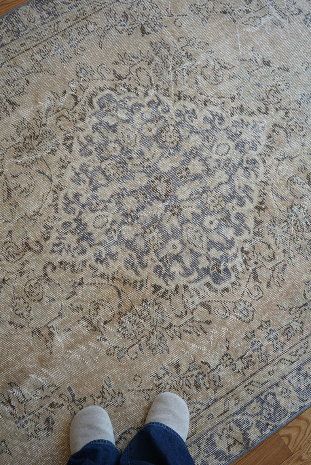 Türkiye Old Isparta Beige , BlueGlay 1970年代 267 × 169 cm No.TR25289