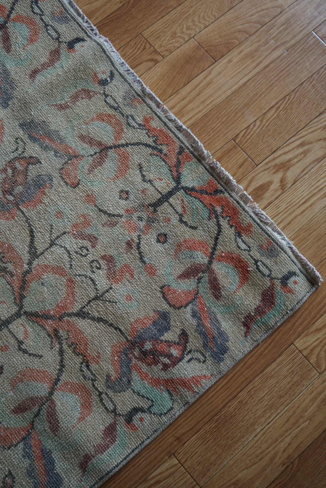 Türkiye Old Isparta Beige Floral 1970年代 218 × 136 cm No.TR25267