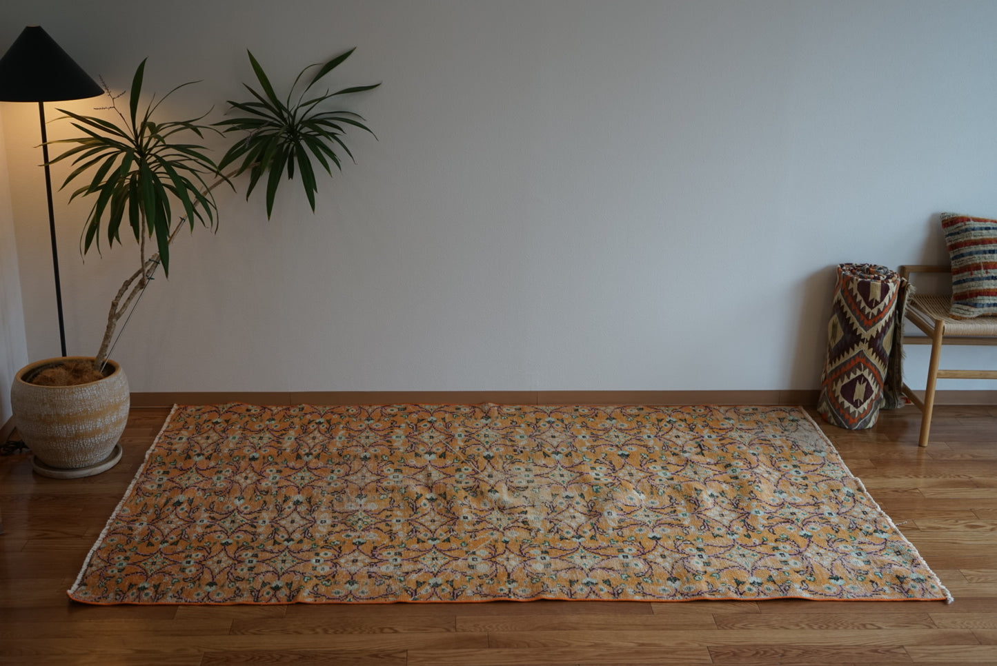 TURKEY OLD ISPARTA CALLOT ORANGE 1970年代 232 × 140 cm No.TR25149