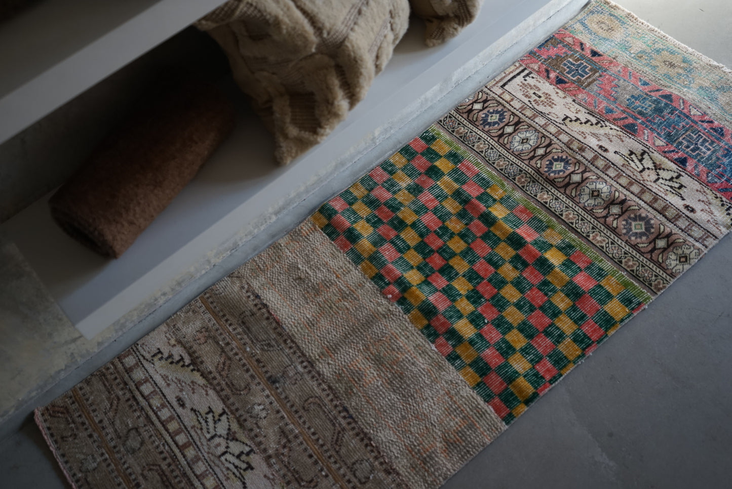 Türkiye Old Isparta Patchwork Runner Size 1970年代 176 × 69 cm No.TR25236