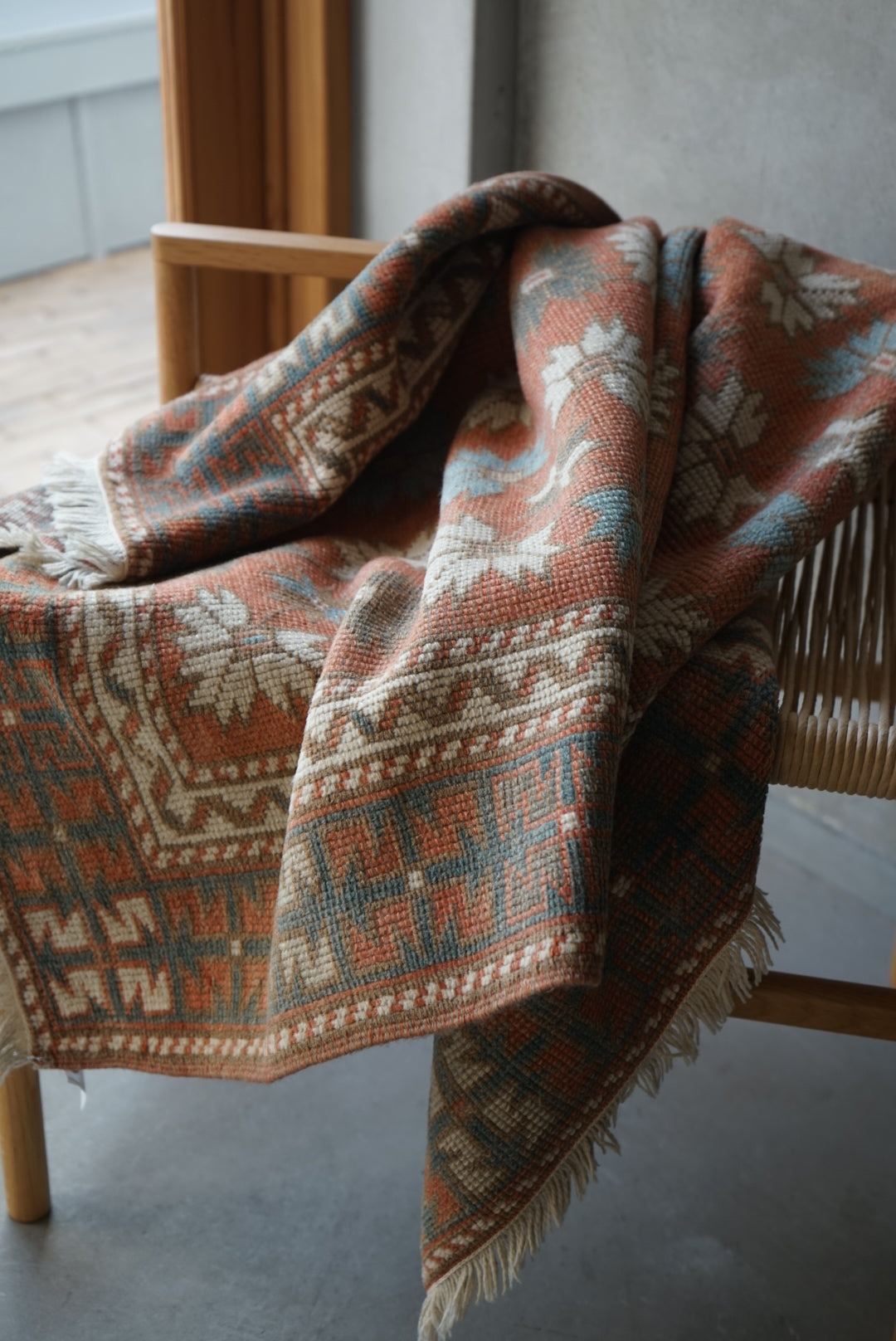 Türkiye Old Oushak Orange 1970-1980年代 133 × 89 cm No.TR25261