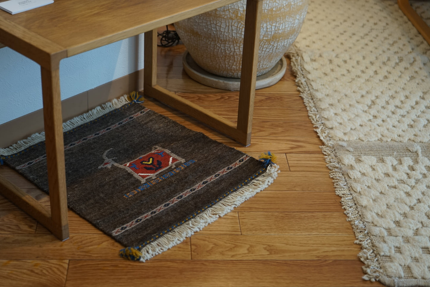 ÉTRETAT ORIGINAL KILIM | Iran Qashqai Kilim Vani 44 × 40 cm【No.42】