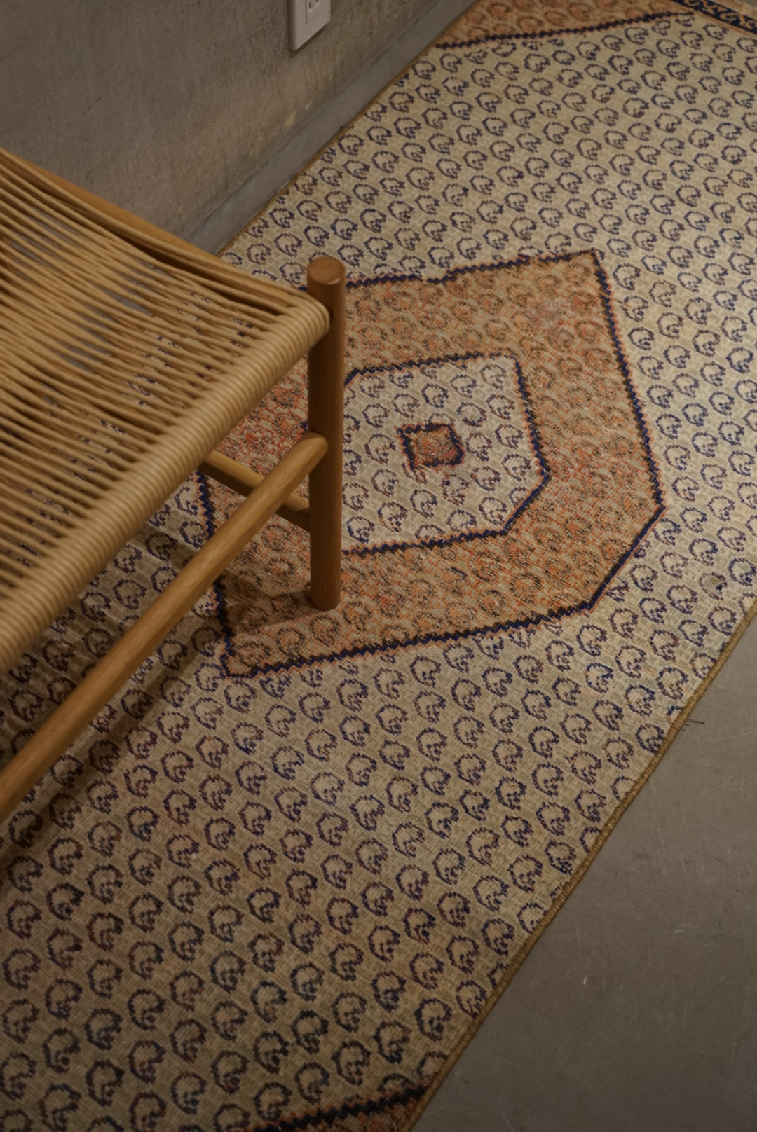 Türkiye Old Oushak Beige Runner 1970年代 169 × 73 cm No.TR25253