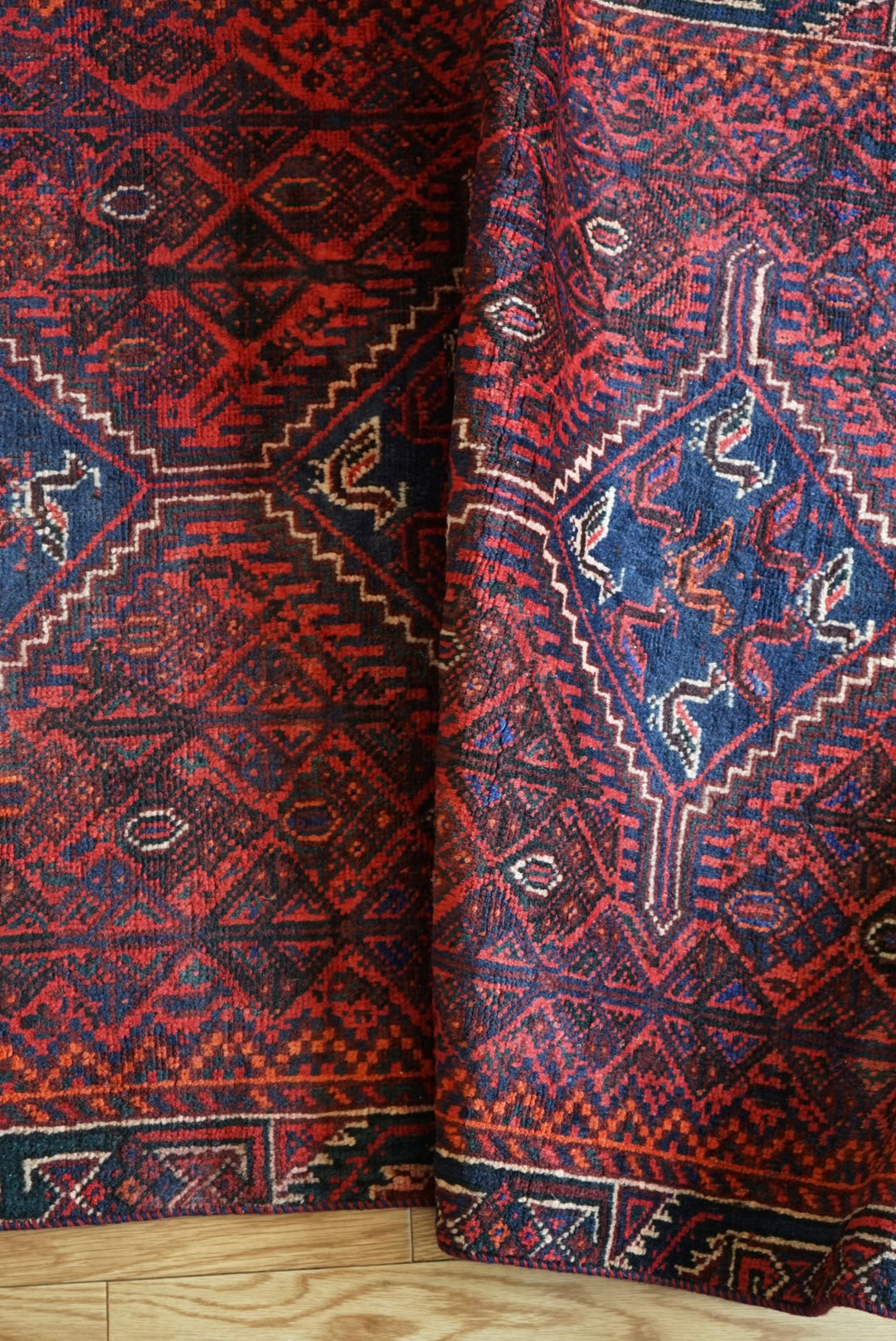店頭販売 IRAN ANTIQUE SHIRAZ KHAMSEH RUNNER 1920年代 284 × 98 cm / 9'3" × 3'2" ft