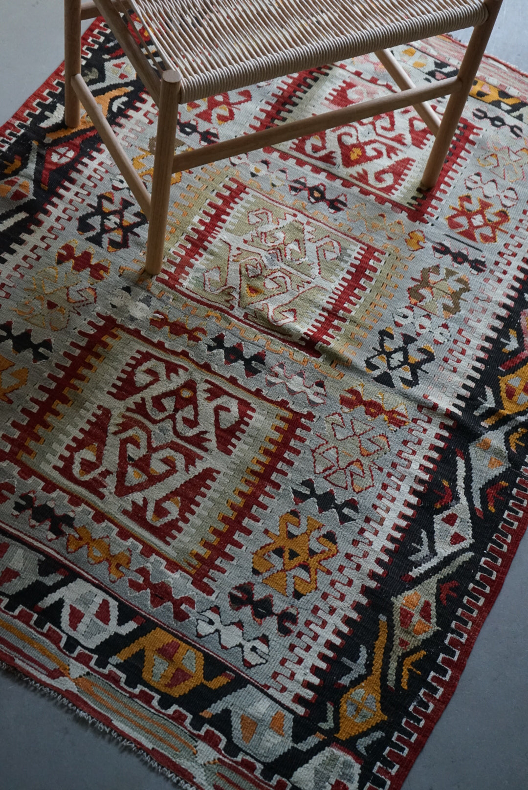 TURKEY KAYSERI OLD KILIM 1950-1960年代 159 × 116 cm