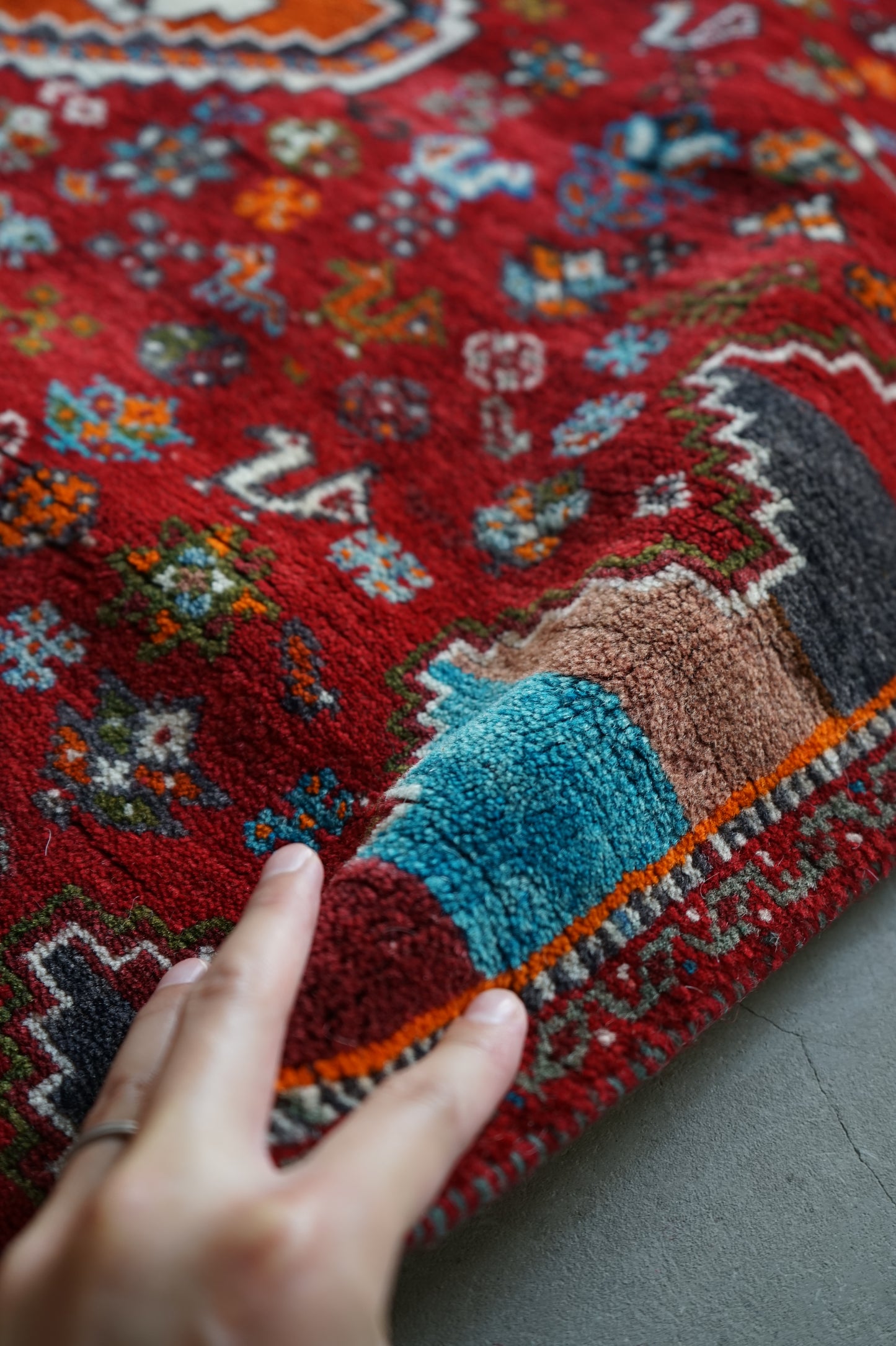 IRAN OLD SHIRAZ QASHQAI 1970年代 195 × 112 cm / 6'4" × 3'6" ft