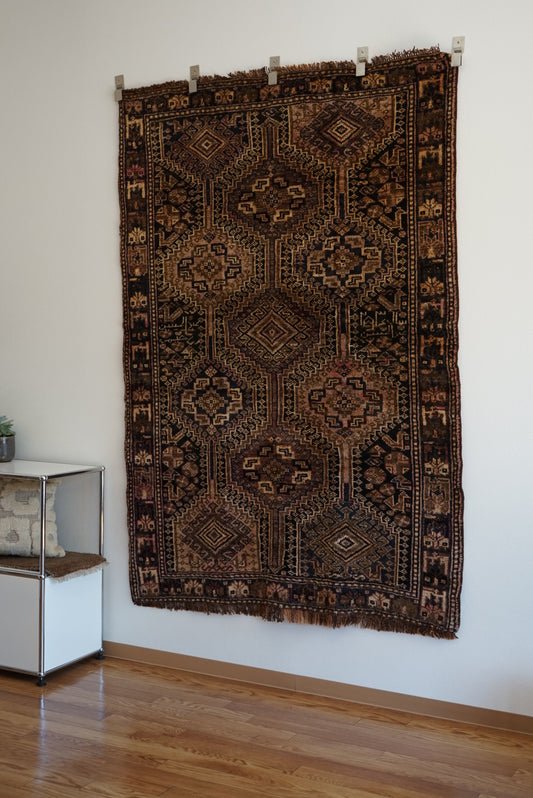 店頭販売 Iran Antique Shiraz Khamseh Dolkhani 1770年代 186 × 131 cm