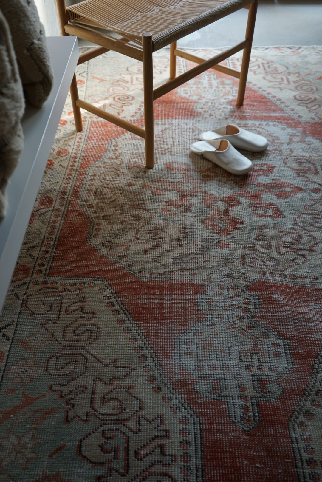 Türkiye Old Avanos Orange , Sage green 1970年代 214 × 132 cm No.TR25262