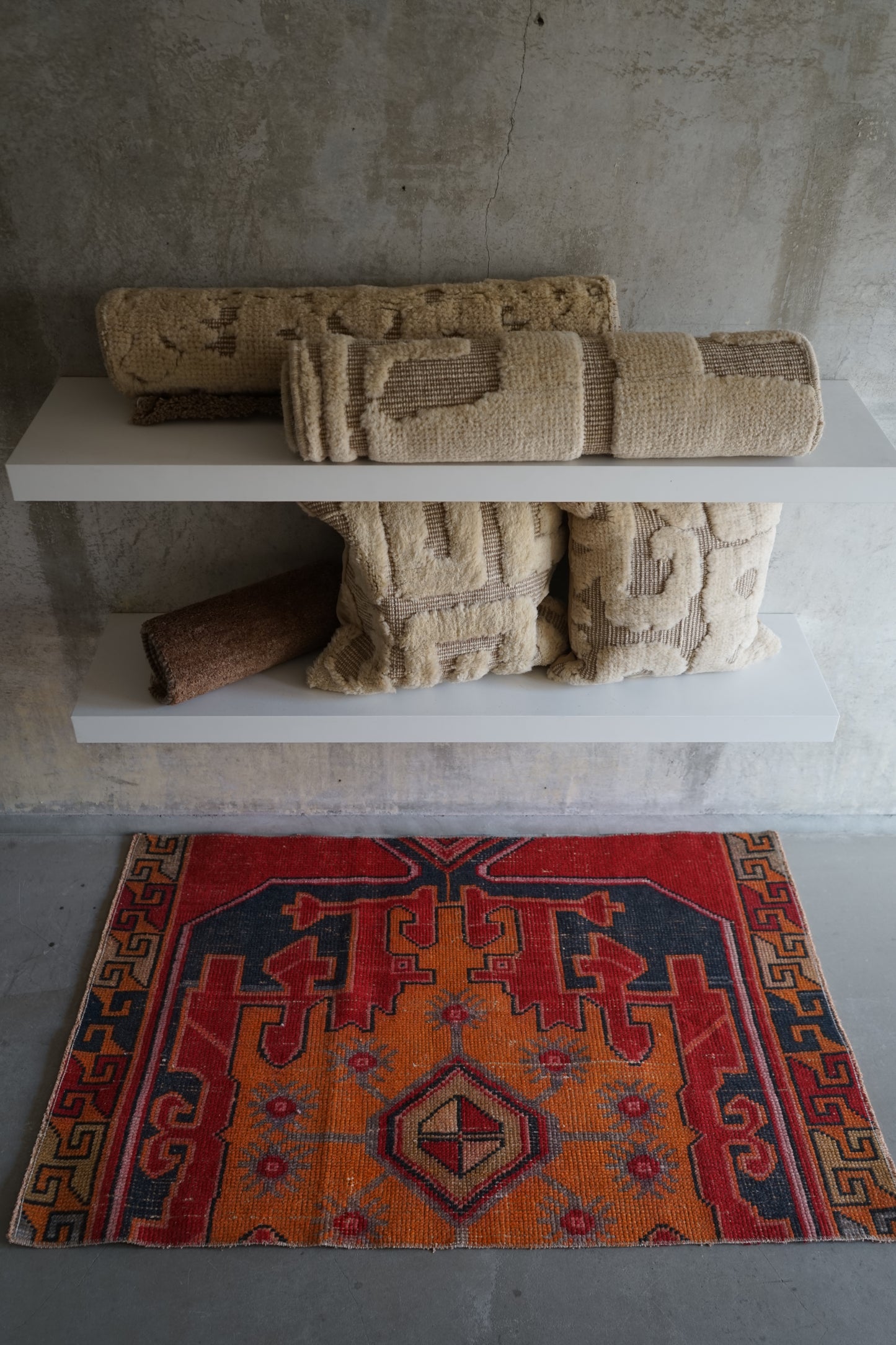 Türkiye Old Oushak Red Small Size 1970年代 120 × 75 cm No.TR25221