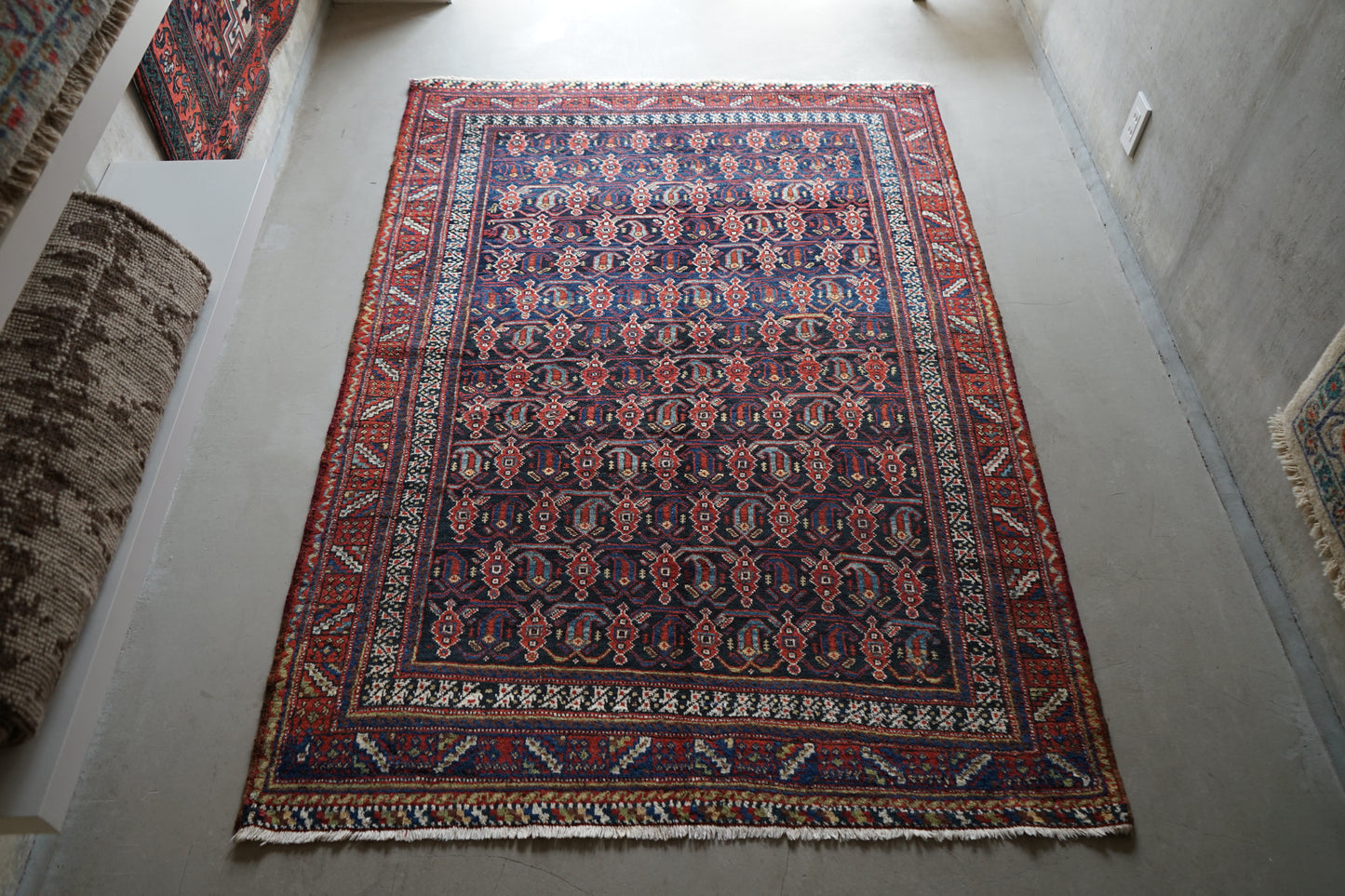 店頭販売 Iran Antique Afshar Boteh Jegheh Bibi Baft IRAN 1770-1790年代 197 × 138 cm