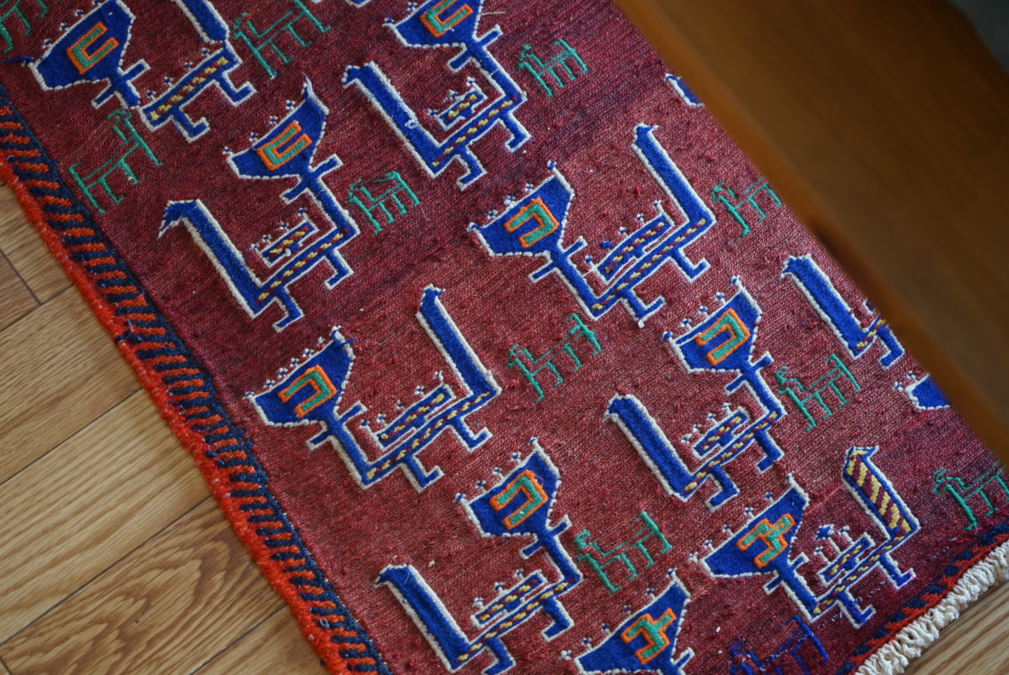 IRAN ANTIQUE SHIRAZ QASHQAI TURKS KILIM 1970年代 76 × 57 cm / 2'5" × 1'8" ft