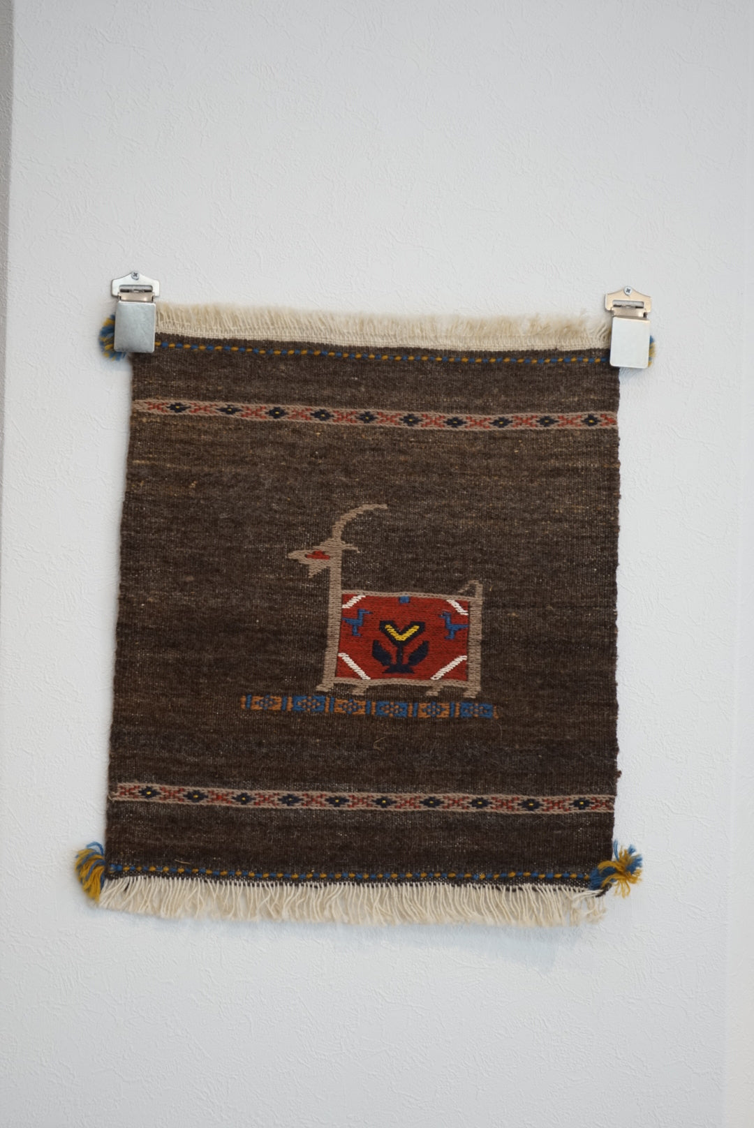 ÉTRETAT ORIGINAL KILIM | Iran Qashqai Kilim Vani 44 × 40 cm【No.42】