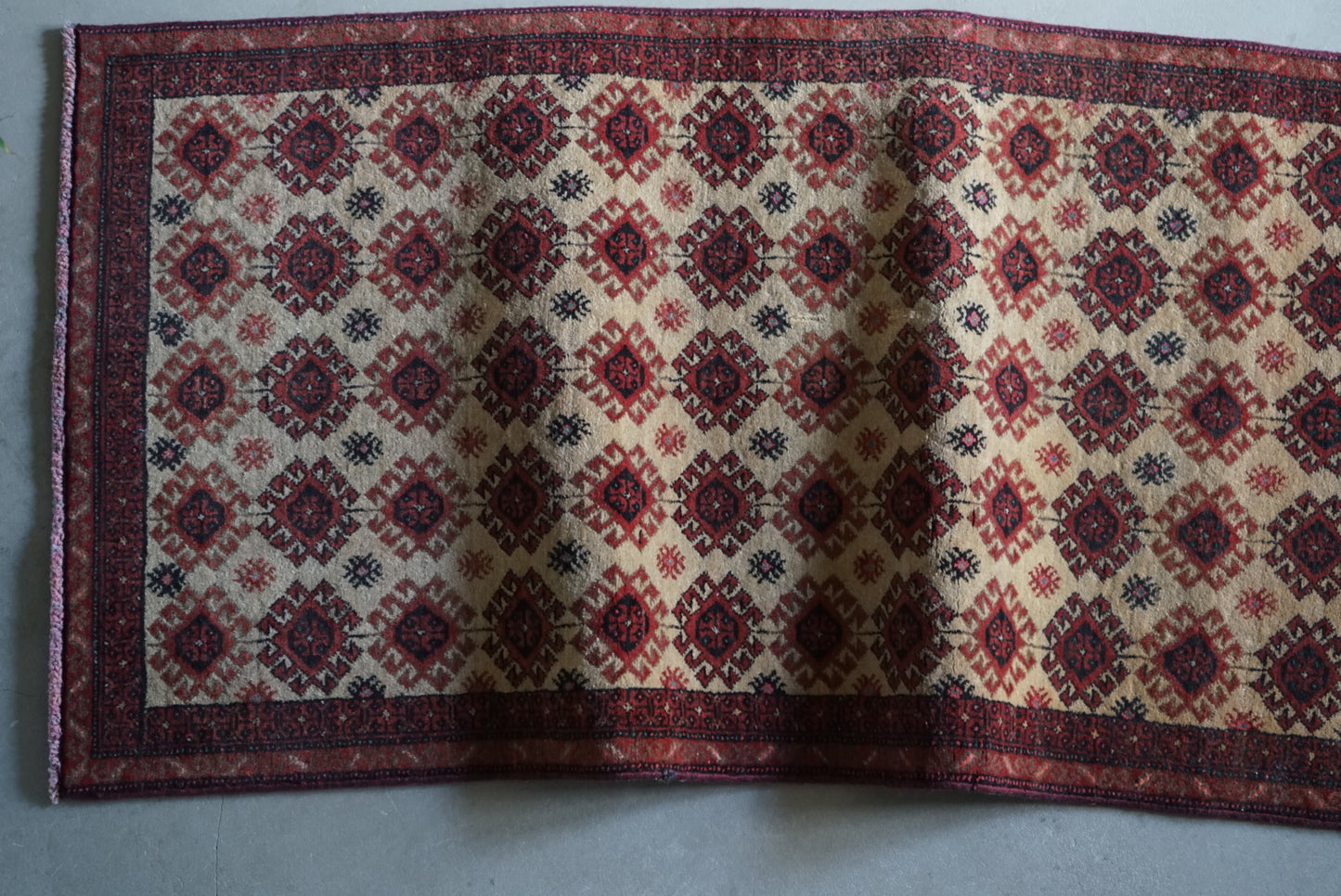 Türkiye Old Oushak Beige Runner size 1970年代 133 × 58.5cm No.TR25242