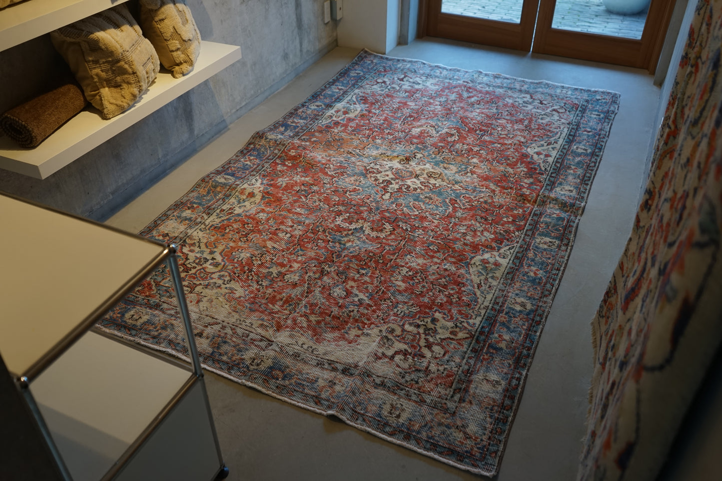 TURKEY OLD ISPARTA TURQUOISE RED 1970年代 261 × 155 cm No.TR25212