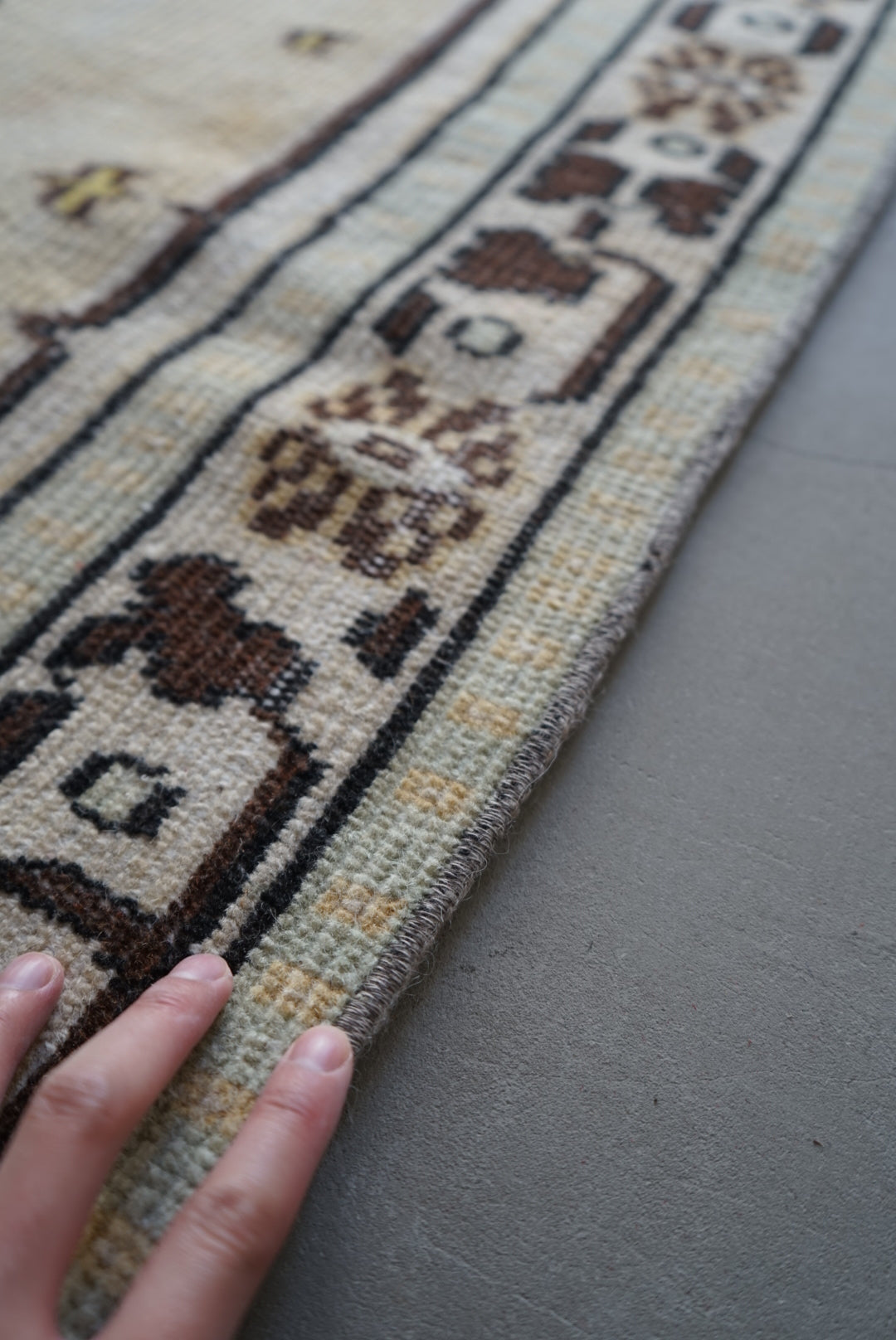 Türkiye Old Isparta Yellow Beige 1970年代 248 × 149 cm No.TR25229