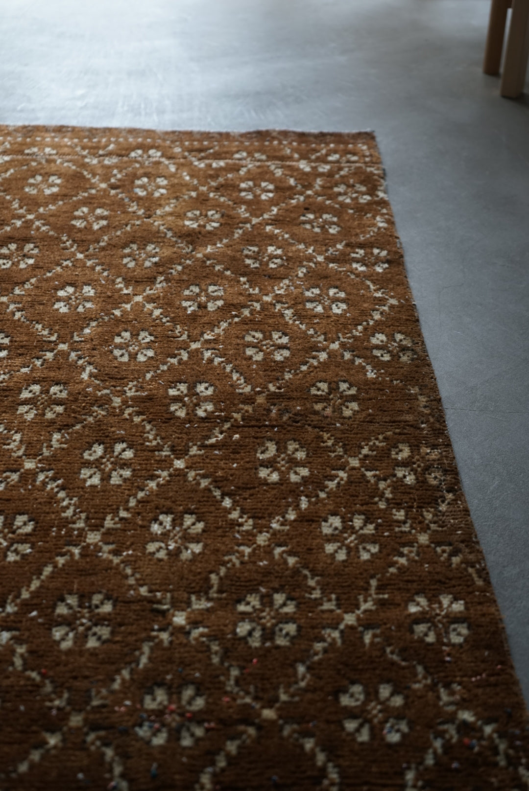 Türkiye Old Oushak Brown Patchwork 1980年代 158 × 87 cm No.TR25311