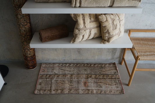 TURKEY VINTAGE SMALL GRAY RUG 100 × 51 cm No.TR25172